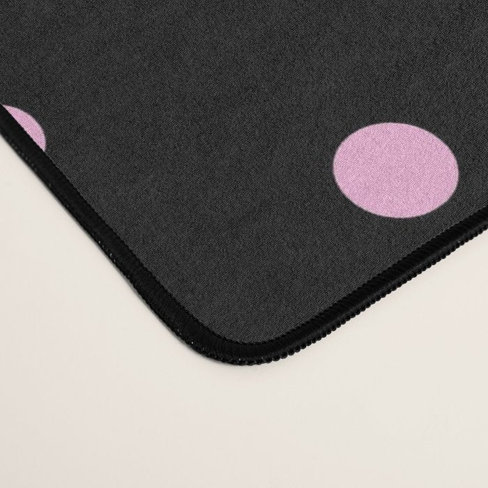 Dotted (Pink & Black Pattern) Desk Mat Gallery Image 4