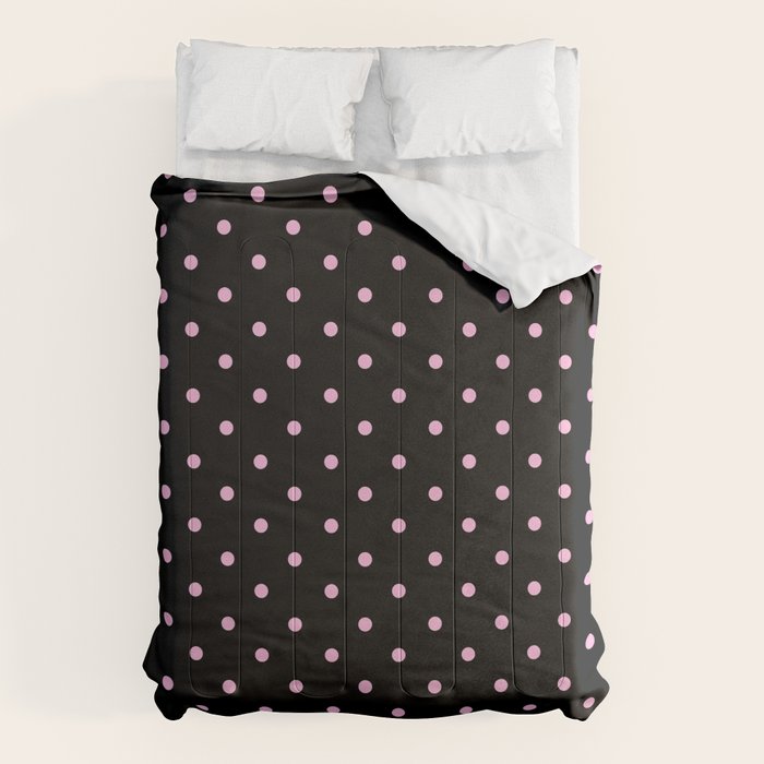 Dotted (Pink & Black Pattern) Comforter Gallery Image 6