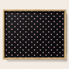 Dotted (Pink & Black Pattern) Serving Tray Gallery Image 1