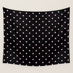 Dotted (Pink & Black Pattern) Wall Tapestry Gallery Image 4