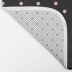 Dotted (Pink & Black Pattern) Bath Mat Gallery Image 2