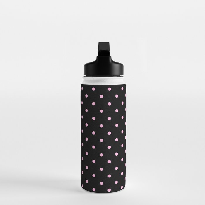 Dotted (Pink & Black Pattern) Water Bottle Gallery Image 3