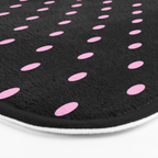 Dotted (Pink & Black Pattern) Bath Mat Gallery Image 3