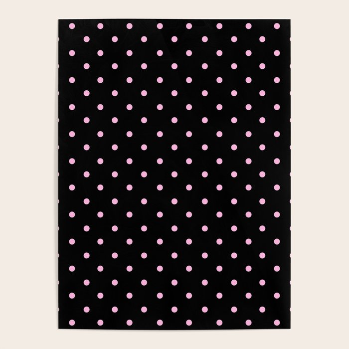 Dotted (Pink & Black Pattern) Poster Gallery Image 1