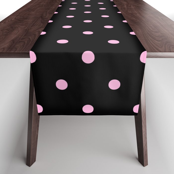 Dotted (Pink & Black Pattern) Table Runner Gallery Image 1
