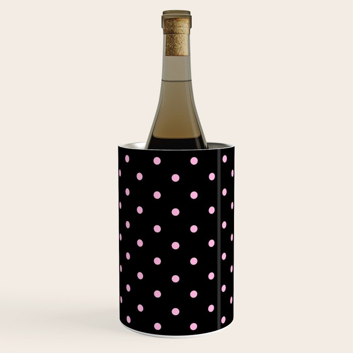 Dotted (Pink & Black Pattern) Wine Chiller Gallery Image 1