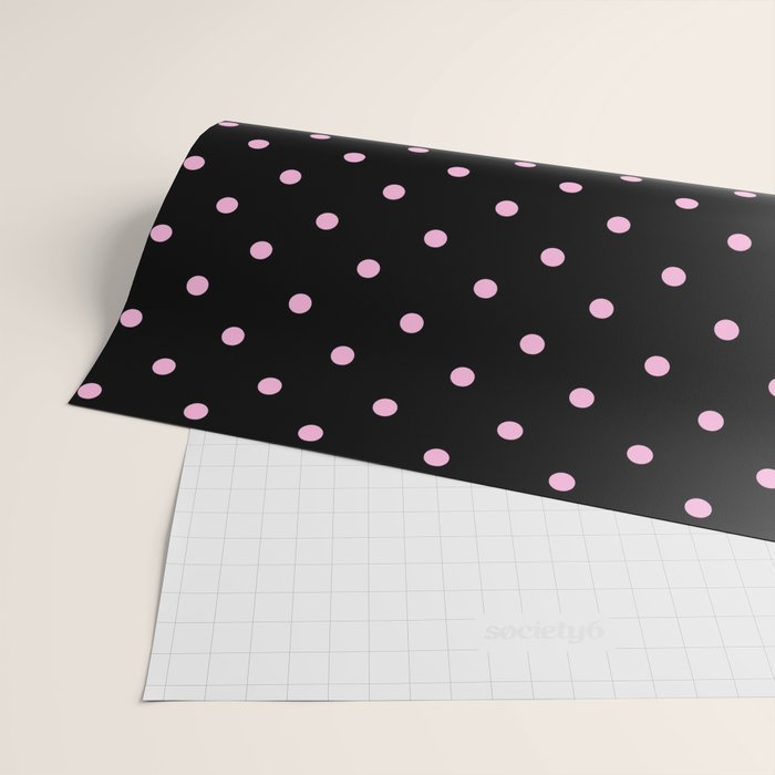Dotted (Pink & Black Pattern) Wrapping Paper Gallery Image 2