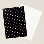 Dotted (Pink & Black Pattern) Stationery Card Gallery Image 2