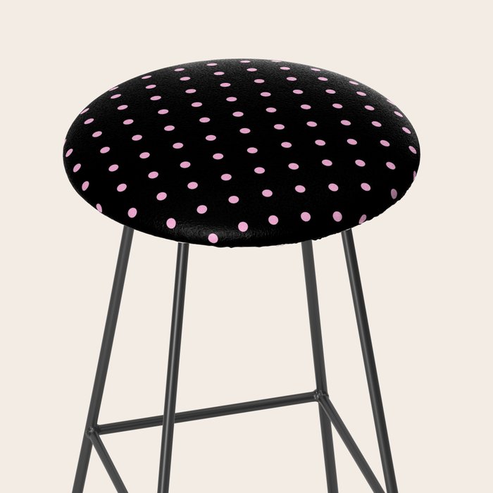 Dotted (Pink & Black Pattern) Stool Gallery Image 2
