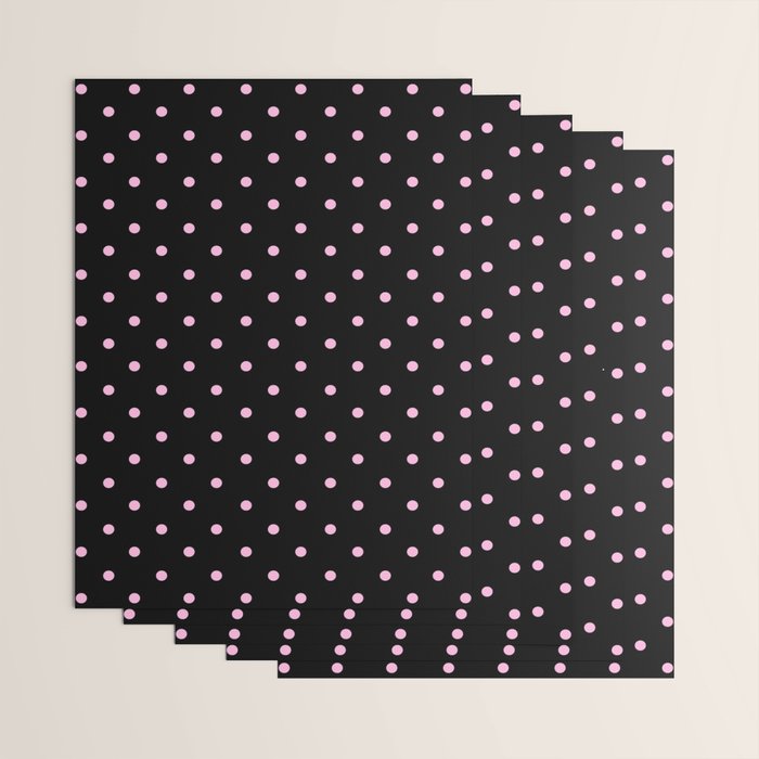 Dotted (Pink & Black Pattern) Wrapping Paper Gallery Image 3