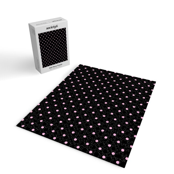 Dotted (Pink & Black Pattern) Jigsaw Puzzle Gallery Image 2