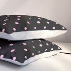 Dotted (Pink & Black Pattern) Pillow Sham Gallery Image 3