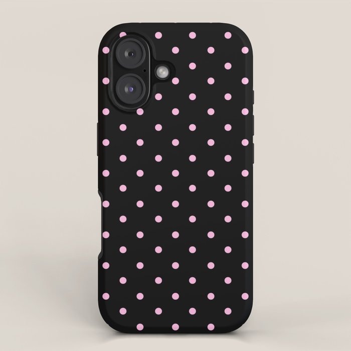 Dotted (Pink & Black Pattern) iPhone Case Gallery Image 1