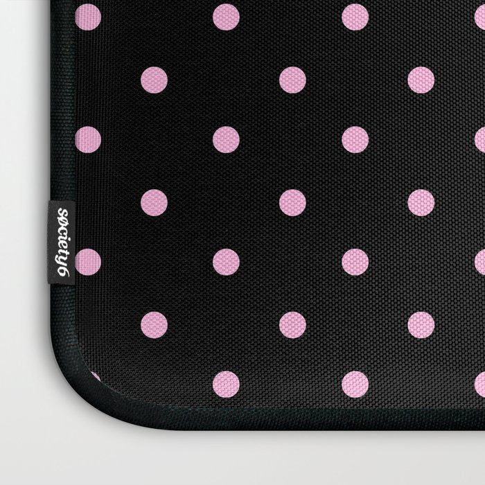 Dotted (Pink & Black Pattern) Laptop Sleeve Gallery Image 3