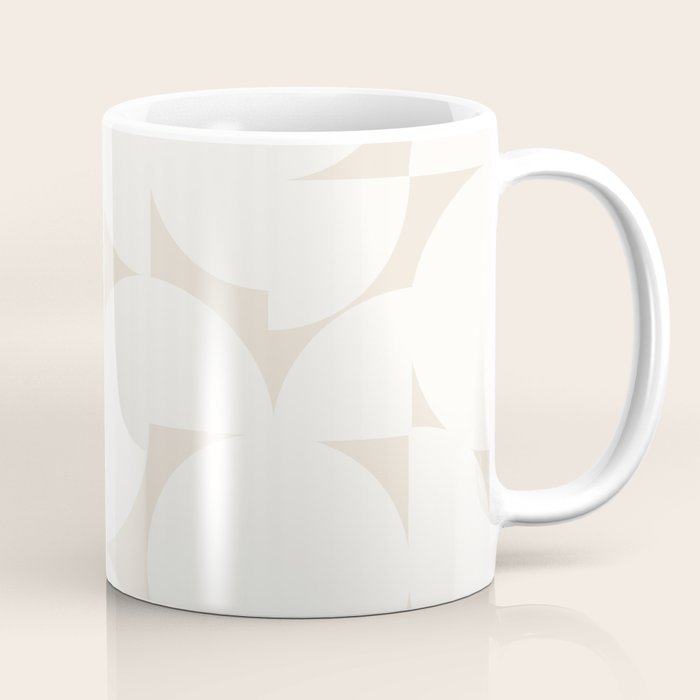 Contemporary Abstract Shapes - Neutral Off White Coffee Mug Gallery Image 1