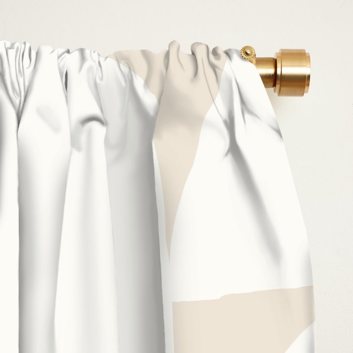 Contemporary Abstract Shapes - Neutral Off White Window Curtain Gallery Image 2
