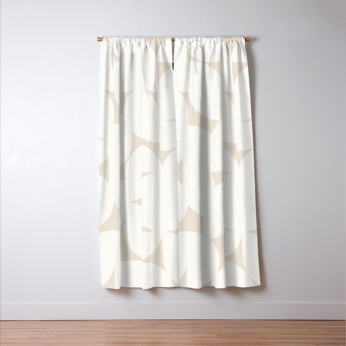 Contemporary Abstract Shapes - Neutral Off White Window Curtain Gallery Image 3