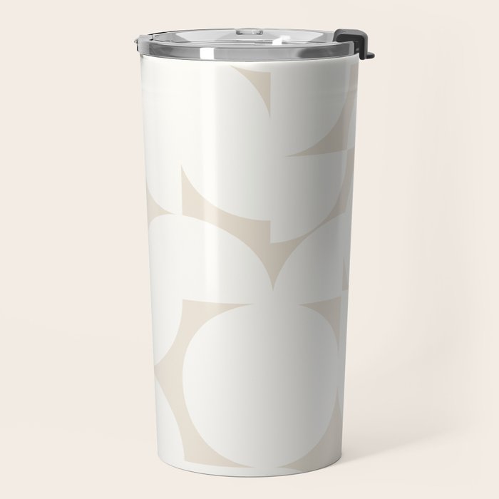 Contemporary Abstract Shapes - Neutral Off White Travel Mug Gallery Image 2