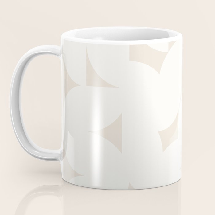 Contemporary Abstract Shapes - Neutral Off White Coffee Mug Gallery Image 3