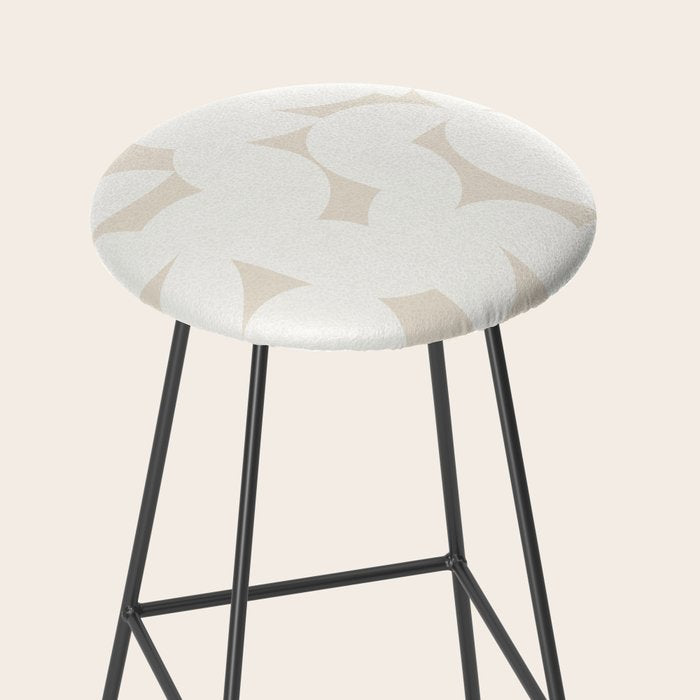 Contemporary Abstract Shapes - Neutral Off White Stool Gallery Image 2