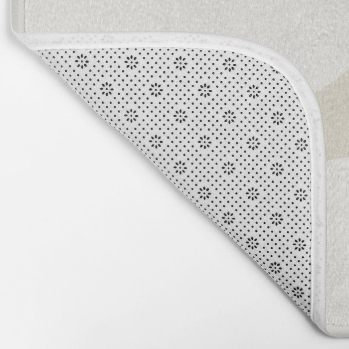 Contemporary Abstract Shapes - Neutral Off White Bath Mat Gallery Image 2