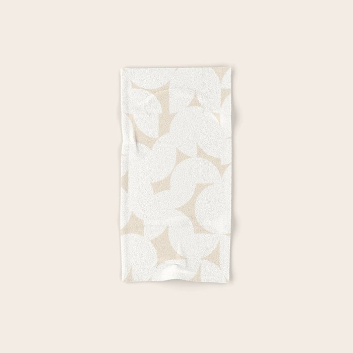 Contemporary Abstract Shapes - Neutral Off White Bath Towel Gallery Image 1
