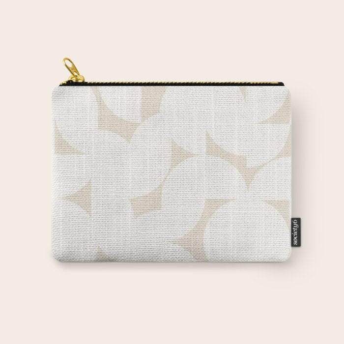 Contemporary Abstract Shapes - Neutral Off White Carry All Pouch Gallery Image 1