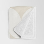 Contemporary Abstract Shapes - Neutral Off White Throw Blanket Gallery Image 3