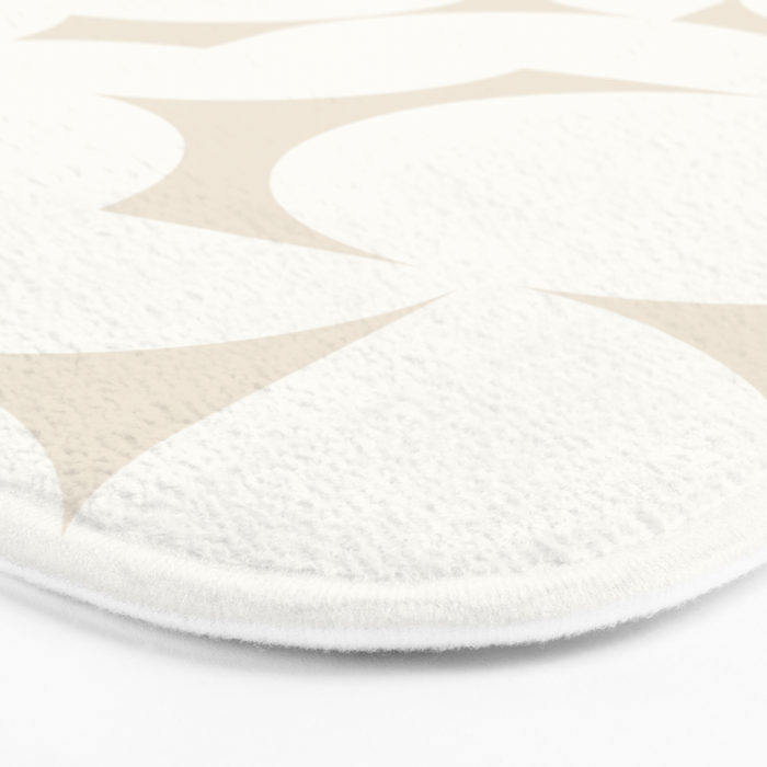 Contemporary Abstract Shapes - Neutral Off White Bath Mat Gallery Image 3