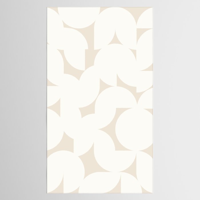 Contemporary Abstract Shapes - Neutral Off White Tablecloth Gallery Image 2
