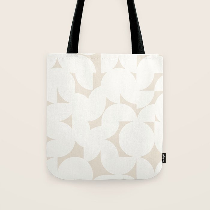 Contemporary Abstract Shapes - Neutral Off White Tote Bag Gallery Image 1