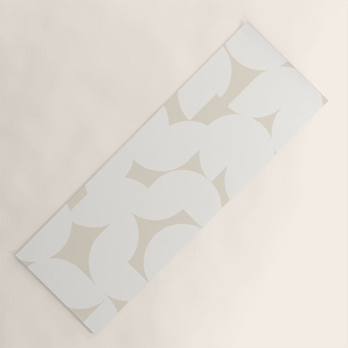 Contemporary Abstract Shapes - Neutral Off White Yoga Mat Gallery Image 1