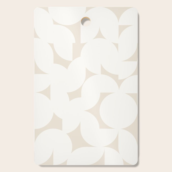 Contemporary Abstract Shapes - Neutral Off White Cutting Board Gallery Image 1