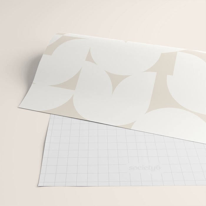 Contemporary Abstract Shapes - Neutral Off White Wrapping Paper Gallery Image 2