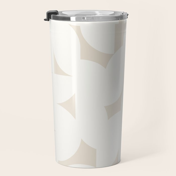 Contemporary Abstract Shapes - Neutral Off White Travel Mug Gallery Image 3