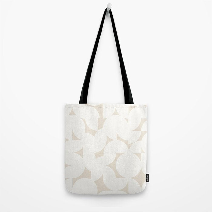 Contemporary Abstract Shapes - Neutral Off White Tote Bag Gallery Image 2