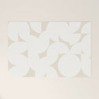Contemporary Abstract Shapes - Neutral Off White Welcome Mat Gallery Image 1