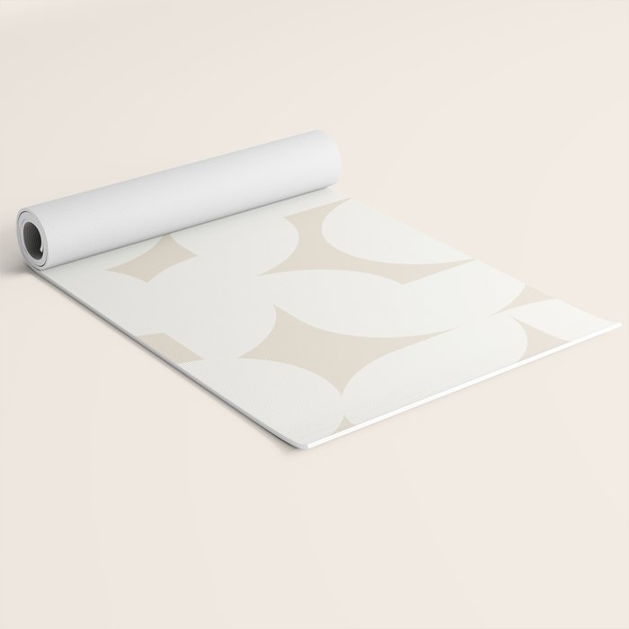 Contemporary Abstract Shapes - Neutral Off White Yoga Mat Gallery Image 2
