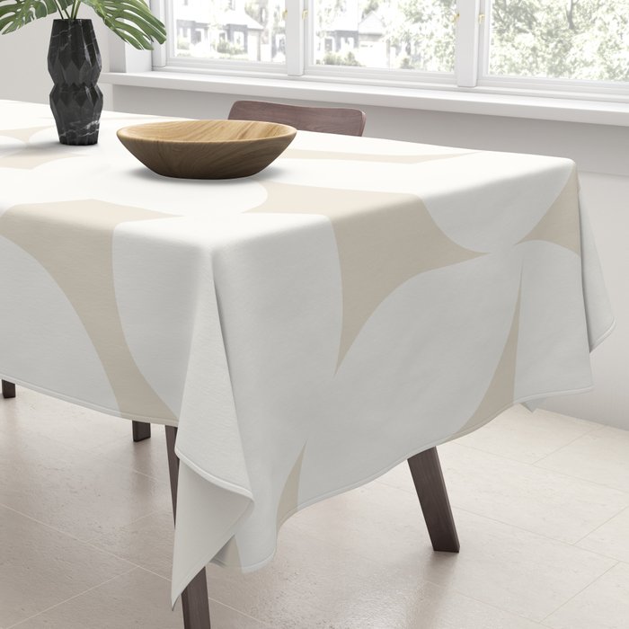 Contemporary Abstract Shapes - Neutral Off White Tablecloth Gallery Image 3