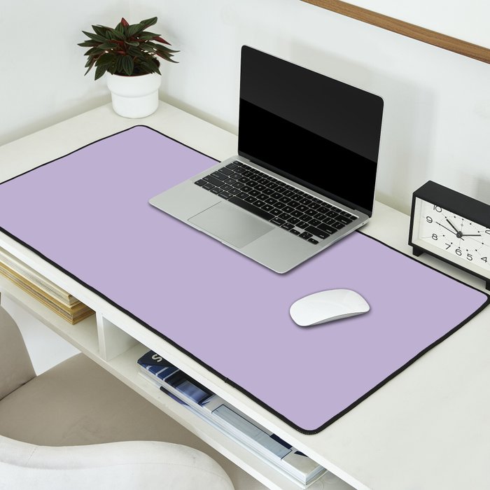 PASTEL LILAC Lavender Light Purple solid color Desk Mat Gallery Image 2