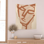 Abstract Face 90 Wall Tapestry Gallery Image 2