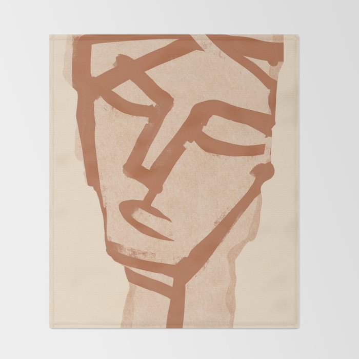 Abstract Face 90 Throw Blanket Gallery Image 2