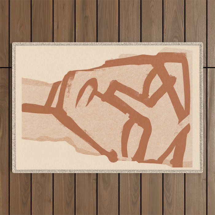 Abstract Face 90 Outdoor Rug Gallery Image 1