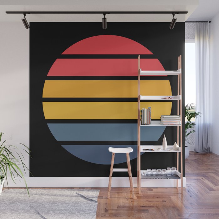 Retro Stripes Circle - Enko Wall Mural Gallery Image 1