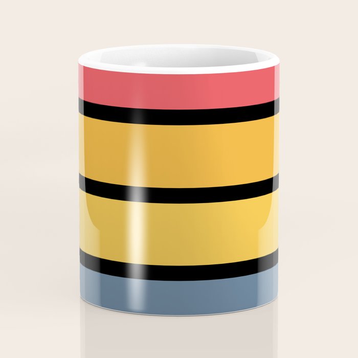 Retro Stripes Circle - Enko Coffee Mug Gallery Image 4