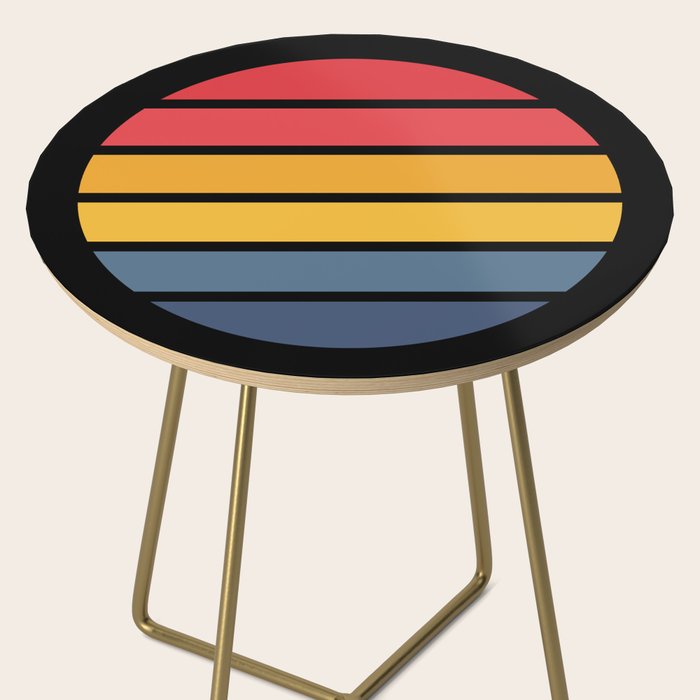Retro Stripes Circle - Enko Side Table Gallery Image 2