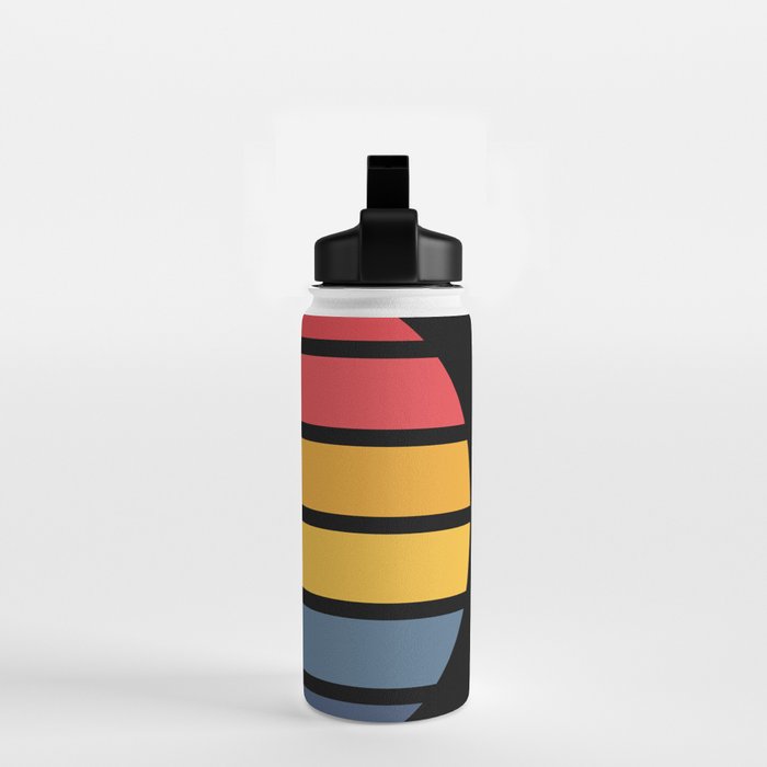 Retro Stripes Circle - Enko Water Bottle Gallery Image 2