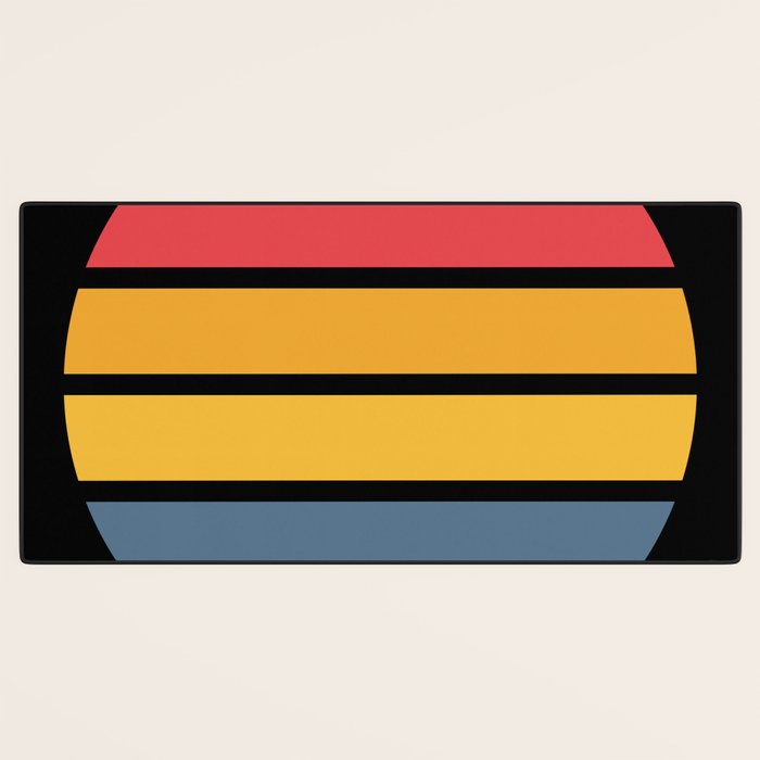 Retro Stripes Circle - Enko Desk Mat Gallery Image 3