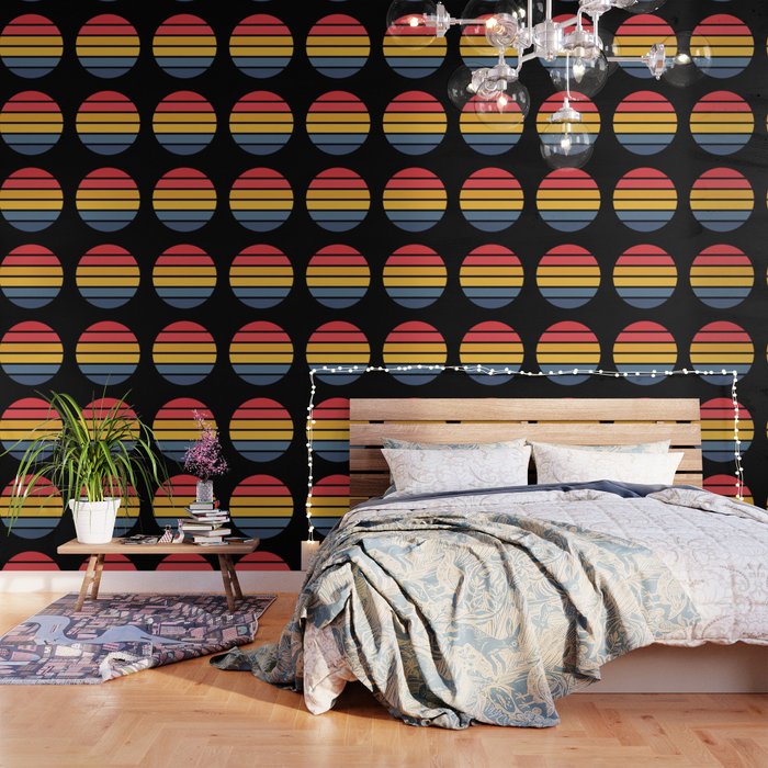 Retro Stripes Circle - Enko Wallpaper Gallery Image 1
