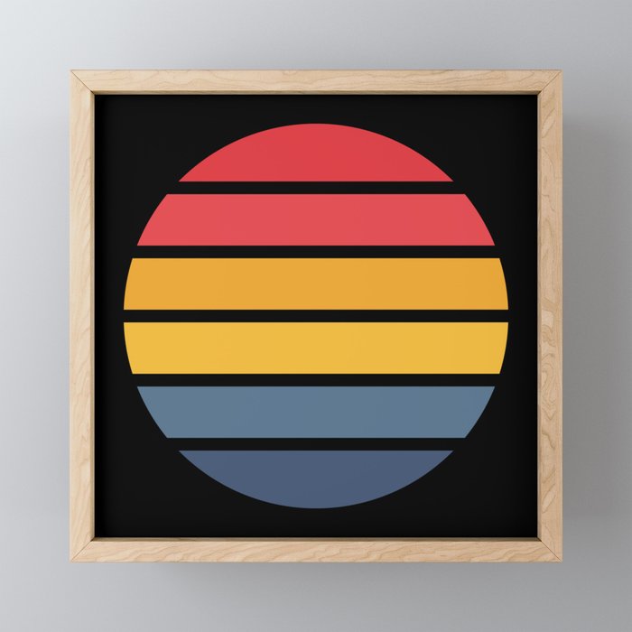 Retro Stripes Circle - Enko Mini Art Print Gallery Image 1